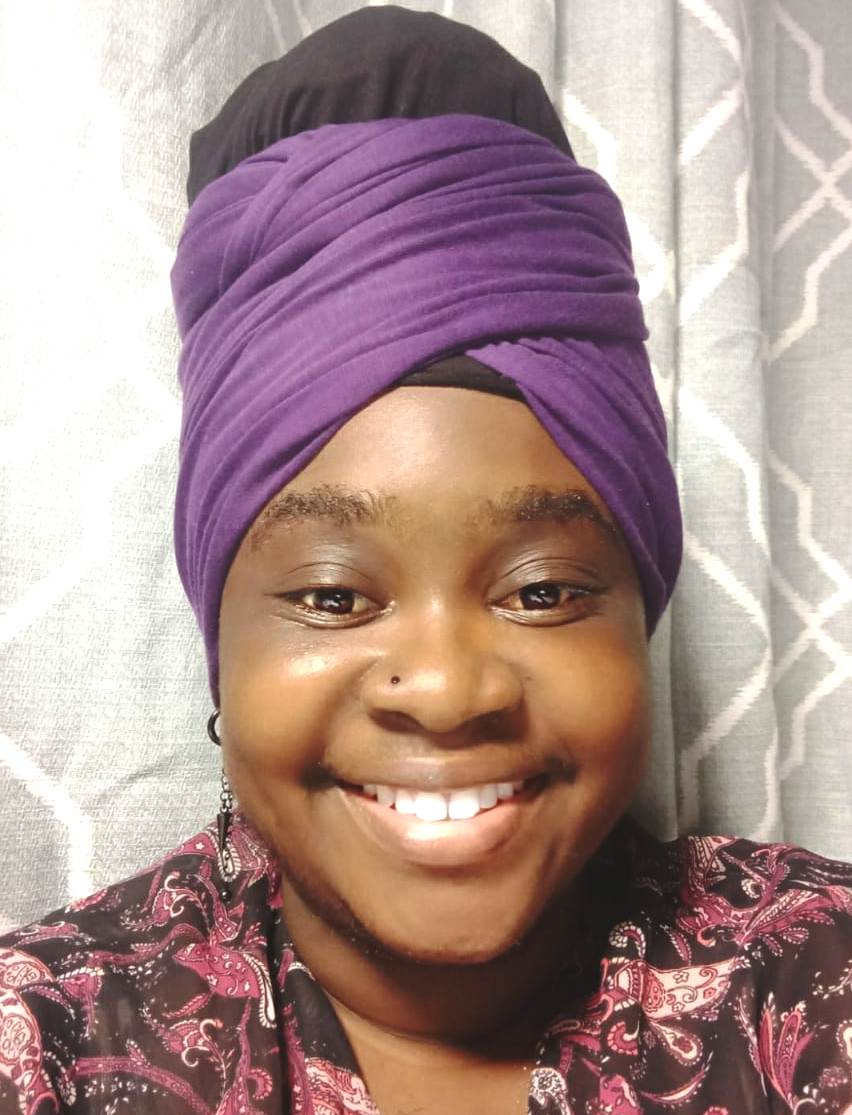 Instructor Sistar Latifa James wearing a purple turban
